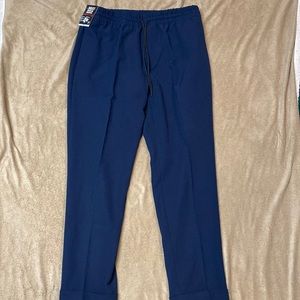 NWT Jf J Ferrar JCPenney Flat Front 360 Stretch Navy Sweatpants